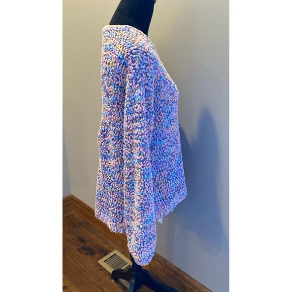 Love More Sweater Pink Purple Blue “Popcorn “ Look Size Large GORGEOUS! - Picture 6 of 11